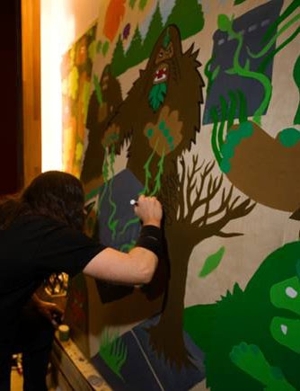 Painting at Bigfoot North Face party..