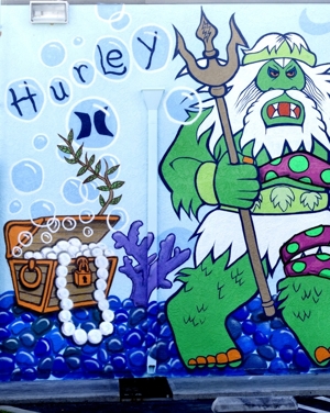 Mural for Hurley at Wahoo's in Costa Mesa