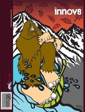 Bigfoot on the cover of innov8 magazine