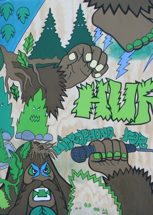 Bigfoot x Hurley mural at Agenda trade show