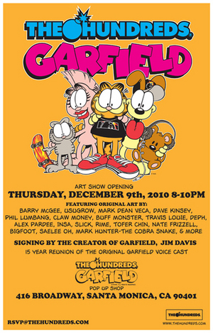 Bigfoot in THE HUNDREDS x GARFIELD group art show